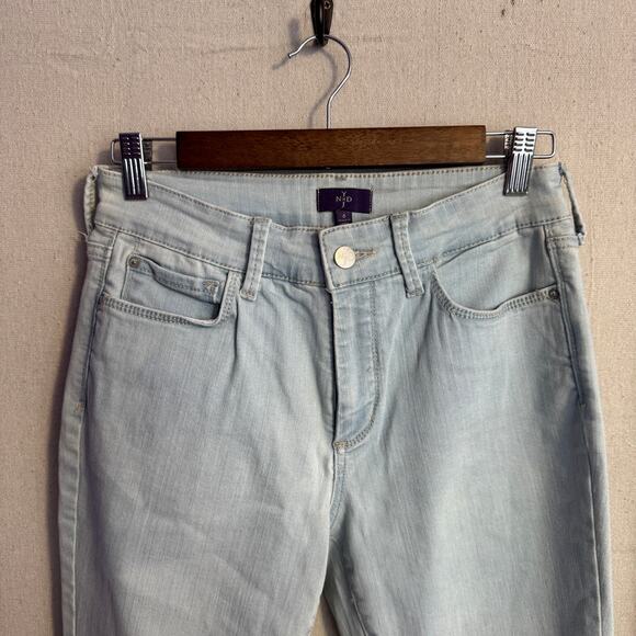 NYDJ Size 6 Light Blue Lift Tuck Super Skinny Jeans Denim Pants with Pockets - Picture 2 of 12